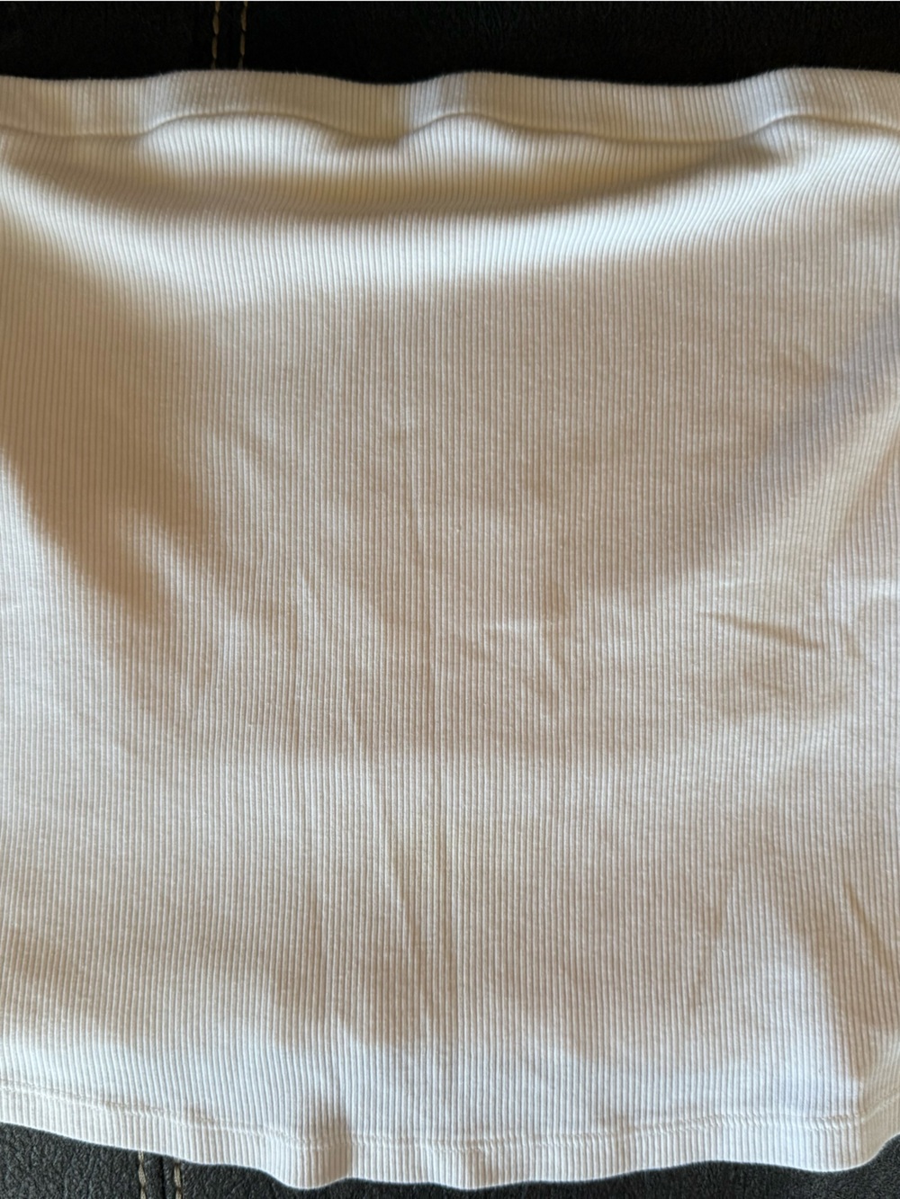 a new day White Ribbed Mini Skirt